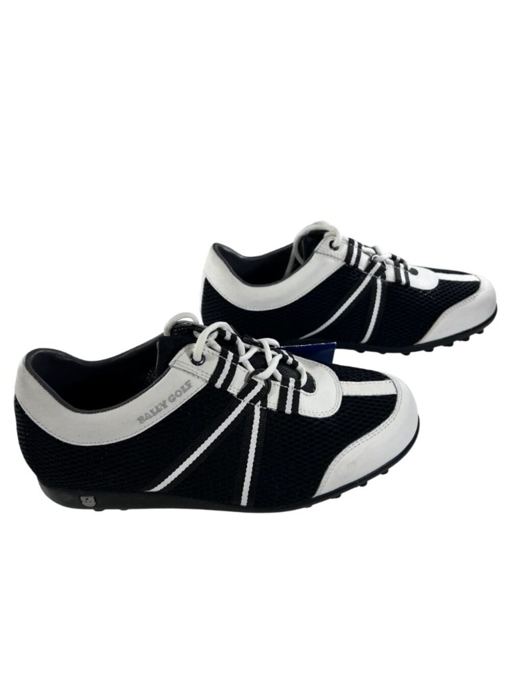 NWT Bally Golf Fuerte Womens Shoes 7.5 Black White Mesh Leather Lace Swiss EU38 - Picture 6 of 16